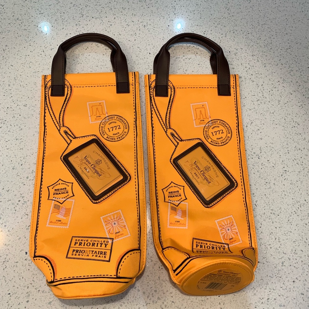 2 Veuve Clicquot Champagne Insulated Jacket Bag